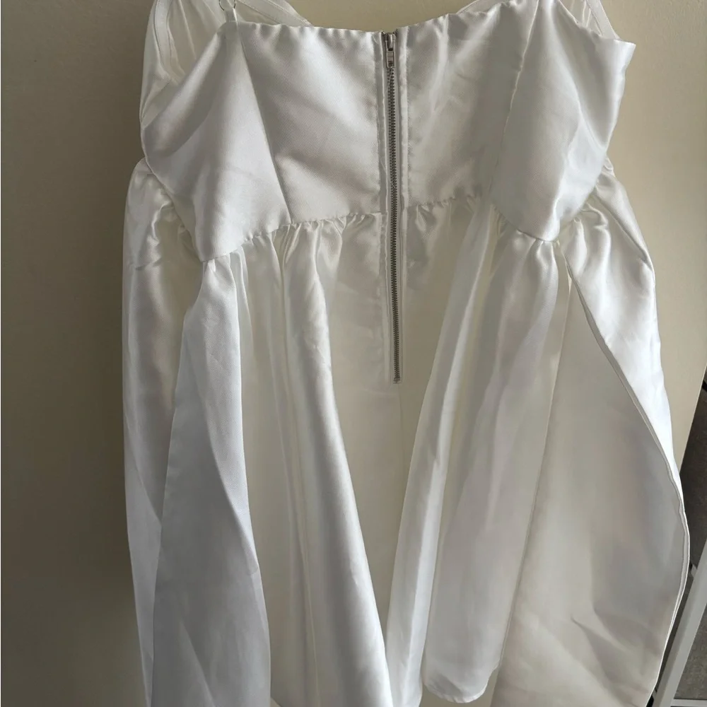 NWT Selfie Leslie White A-Line Mini Dress - Picture 5 of 7